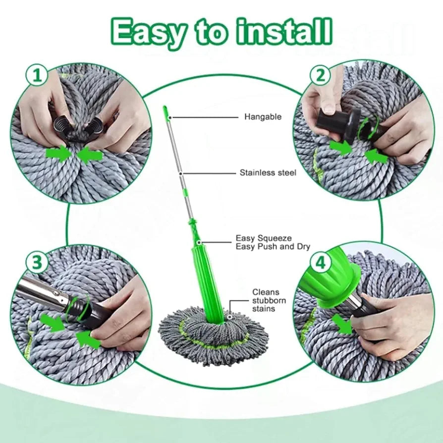 Self-twisting Water Rotating Mop – Effortless Cleaning, Maximum Convenience
