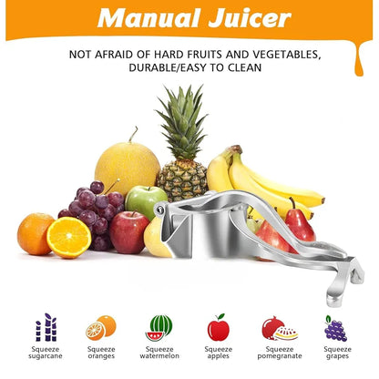 Manual Hand Fruit Juicer – Heavy-Duty Aluminum Squeezer
