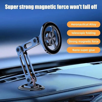 Foldable Magnetic 360° Rotating Phone Holder Stand for Car & Desk Use