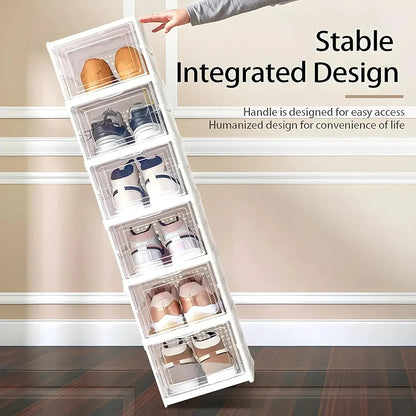 4-Layer Foldable Plastic Shoe Rack Organizer – Compact Storage Solution for Home & Entryway