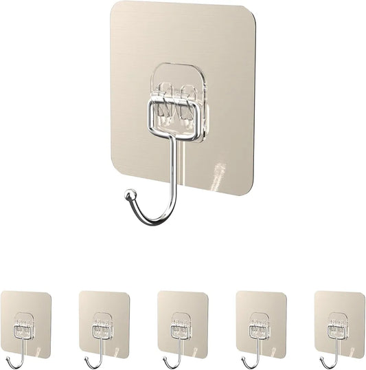 Golden Large Hooks for Hanging – Stainless Steel, Rust Resistant, Pack of 10