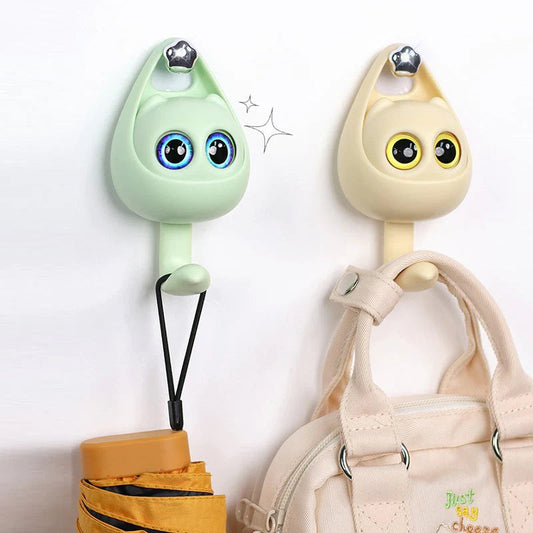Cute Cartoon Face Wall Hook – Multicolor Key & Bag Holder