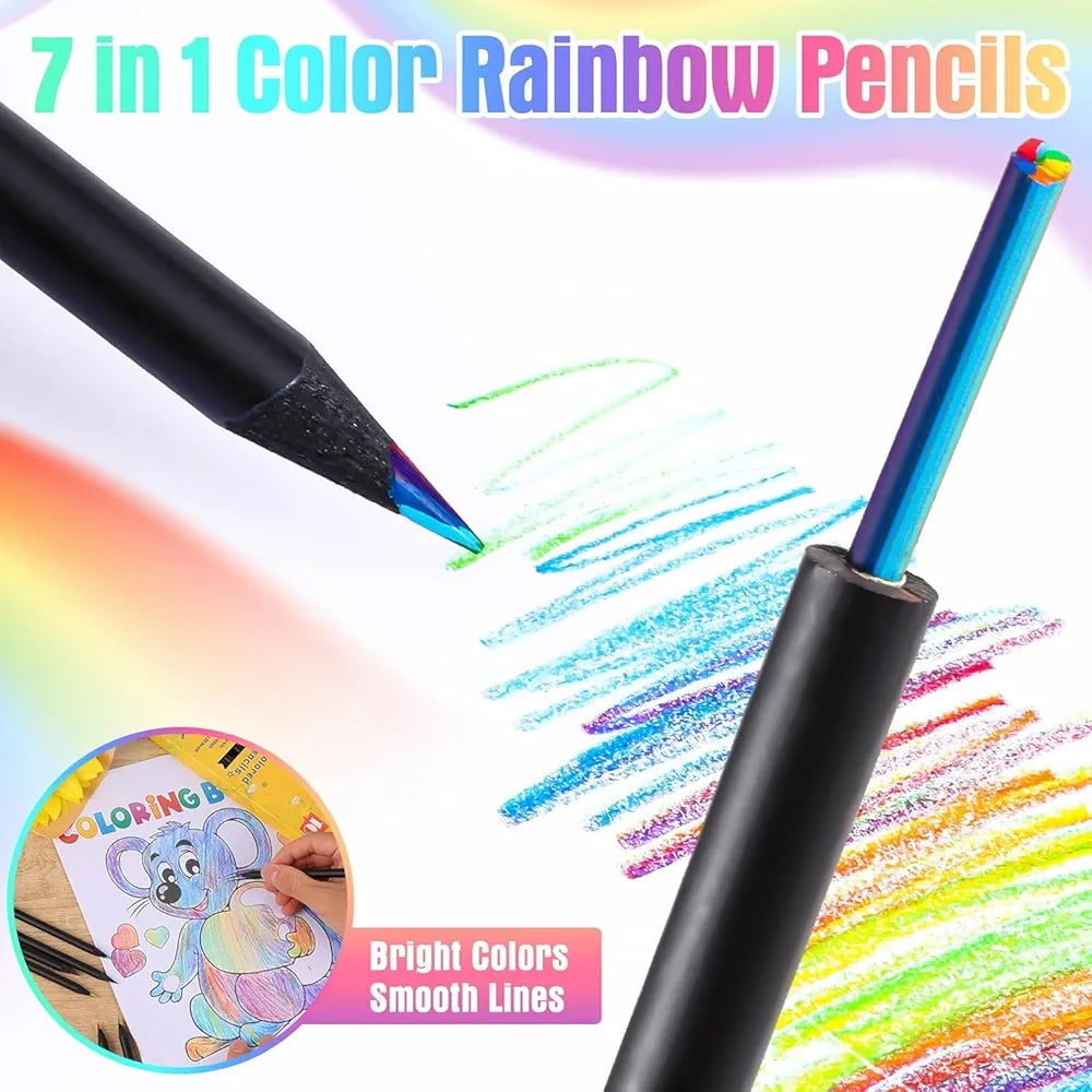 12-Piece Rainbow Pencils – Multicolor Pre-Sharpened Pack
