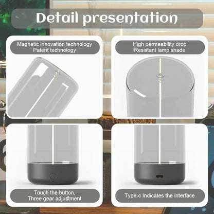 Floating Magnetic LED Table Lamp – Modern Strip Light with Touch Switch