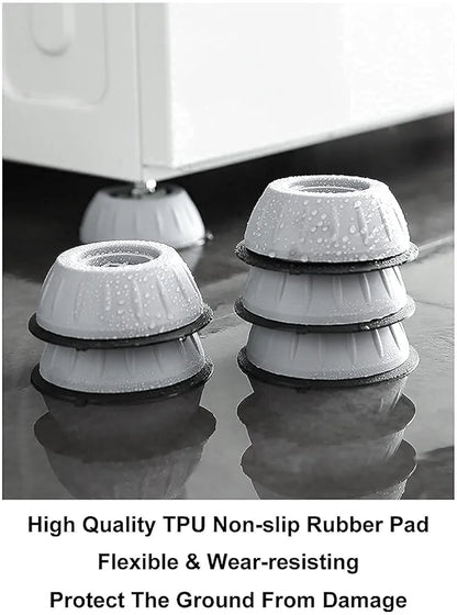 Anti Vibration Pads for Washing Machine & Furniture – Pack of 4 Shockproof Feet