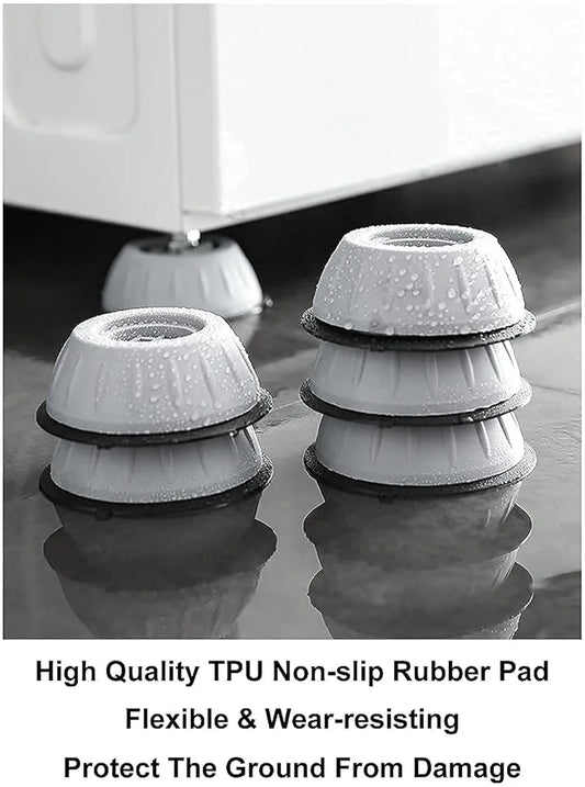 Anti Vibration Pads for Washing Machine & Furniture – Pack of 4 Shockproof Feet