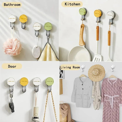 No-Drill Suction Wall Hooks – Strong Hold, Zero Damage!