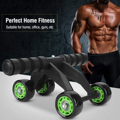 Unisex 4-Wheel AB Roller – Stable & Powerful Core Trainer for All Fitness Levels