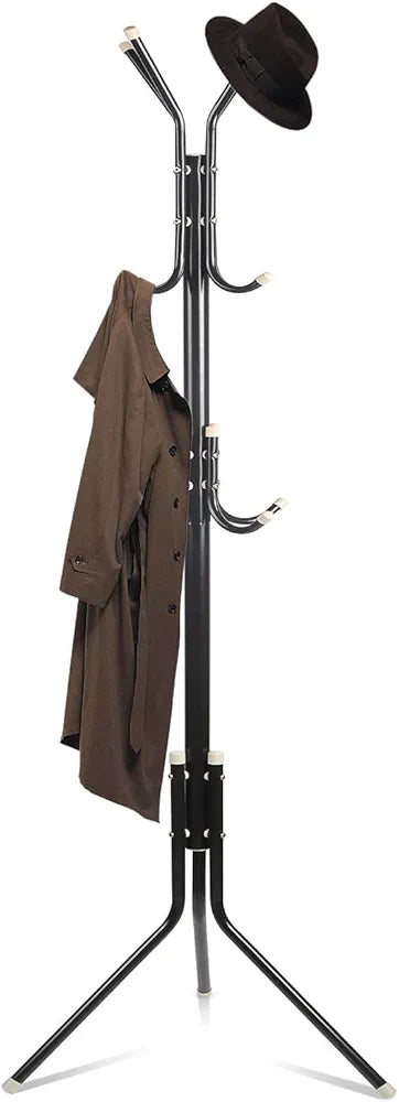 Elegant 6-Hook Iron Coat & Clothes Stand – Space-Saving Style