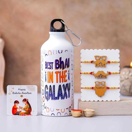 Brother Rakhi Gift Combo – Insulated Bottle with Rakhi (Pack of 1)