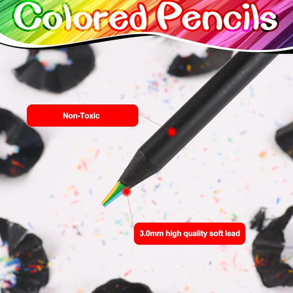 12-Piece Rainbow Pencils – Multicolor Pre-Sharpened Pack