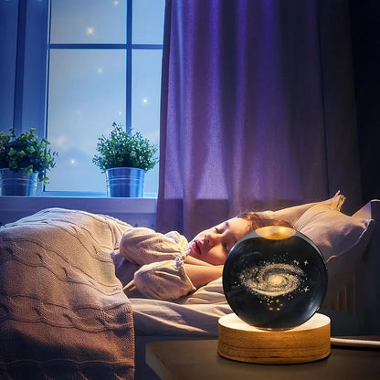 Galaxy Glow 3D Crystal Lamp – Light Up Your Universe
