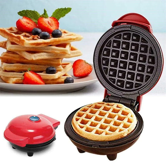 Compact Non-Stick Electric Waffle Maker – 350W Mini Breakfast Iron Machine
