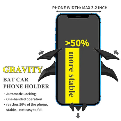 Batwing Car Phone Holder – Sleek Batman-Inspired Mount for All Smartphones