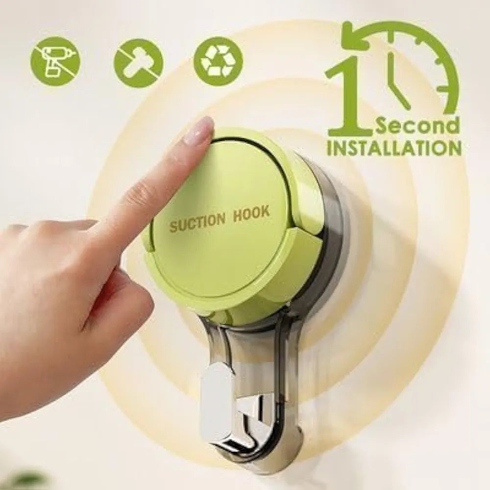 No-Drill Suction Wall Hooks – Strong Hold, Zero Damage!