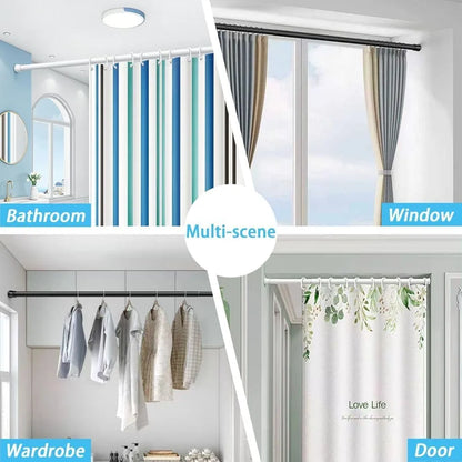 Adjustable Hanging Rod for Window, Closet & Bathroom – No Drill Installation