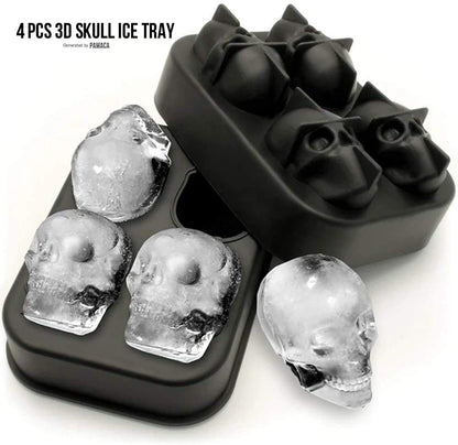 Skull-Shaped Silicone Ice Cube Mold – Add a Killer Chill to Your Drink