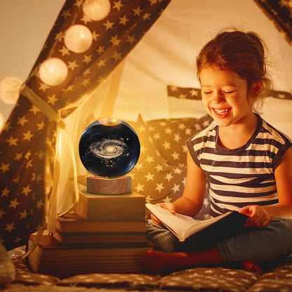 Galaxy Glow 3D Crystal Lamp – Light Up Your Universe