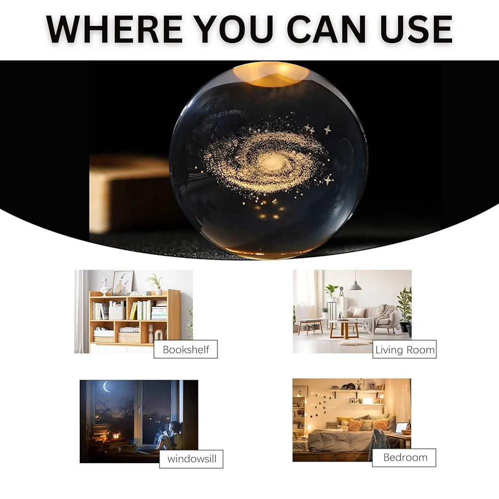 Galaxy Glow 3D Crystal Lamp – Light Up Your Universe
