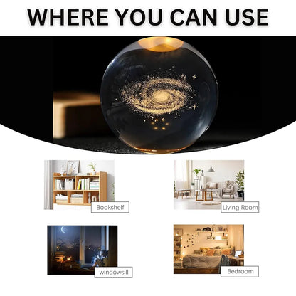 Galaxy Glow 3D Crystal Lamp – Light Up Your Universe