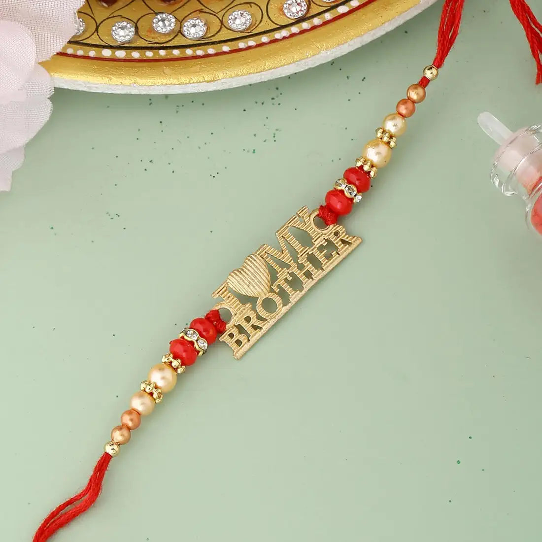 Brother Gift Set – Smart Temp Display Bottle with 2 Designer Rakhis Raksha Bandhan Special (Pack of 1)