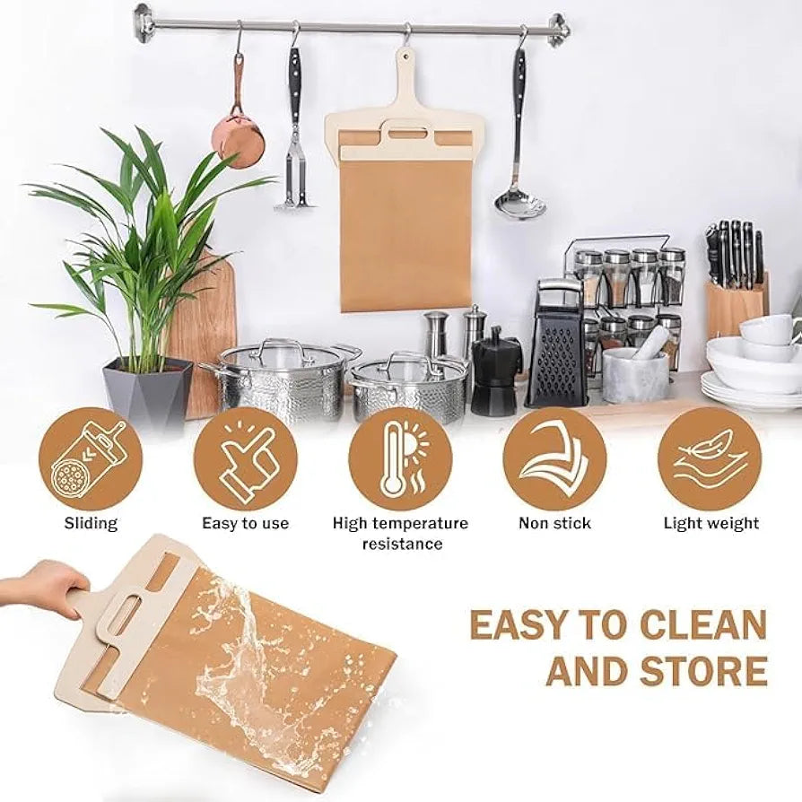 Wooden Pizza Paddle with Smooth Handle – Versatile Kitchen Essential
