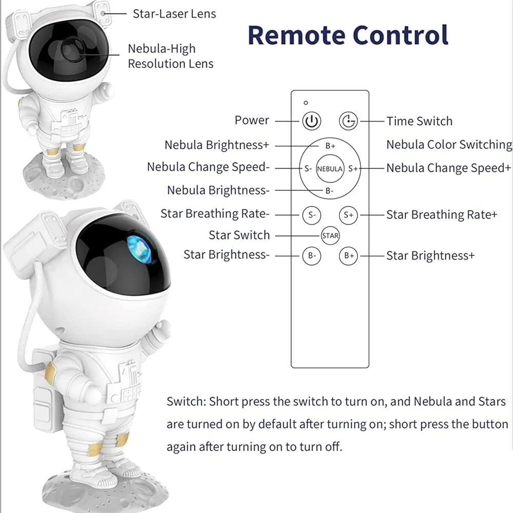 Astronaut Galaxy Projector - Turn Your Room into a Cosmic Wonderland!