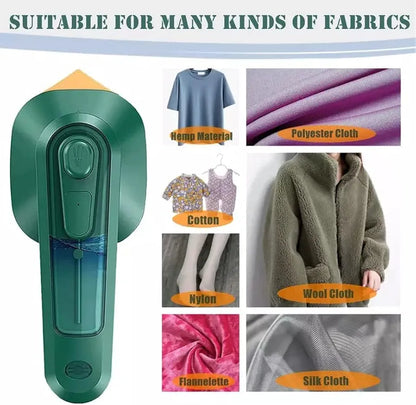 Mini Portable Iron Steamer for Clothes – Handheld Dry & Wet Iron with Titanium Panel | Travel-Friendly