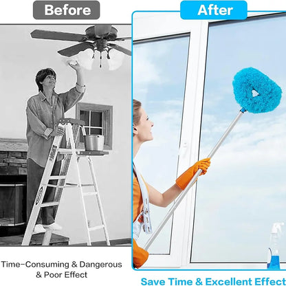 Washable Ceiling Fan Cleaner Duster – 140cm Long Handle, Reusable & Lightweight
