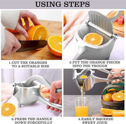 Manual Hand Fruit Juicer – Heavy-Duty Aluminum Squeezer