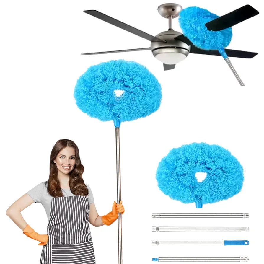 Washable Ceiling Fan Cleaner Duster – 140cm Long Handle, Reusable & Lightweight