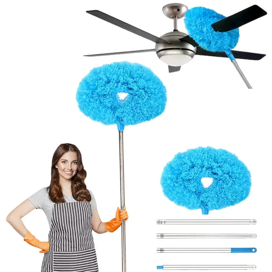 Washable Ceiling Fan Cleaner Duster – 140cm Long Handle, Reusable & Lightweight