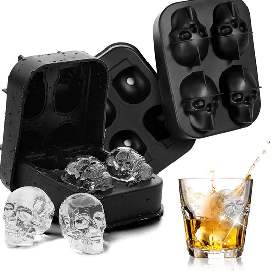 Skull-Shaped Silicone Ice Cube Mold – Add a Killer Chill to Your Drink