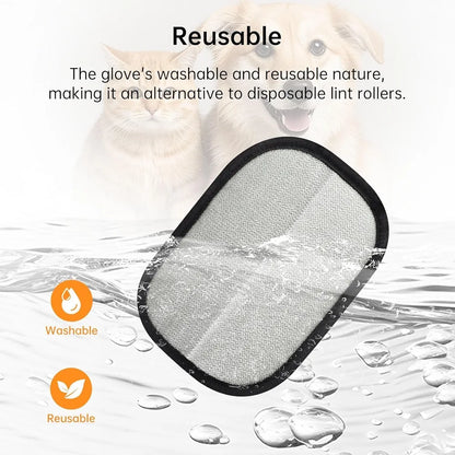 Double-Sided Pet Hair & Lint Removal Glove – Reusable Grooming Tool for Pets & Household Surfaces
