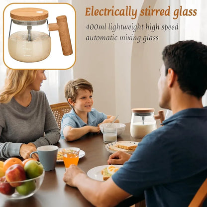 Self Stirring Coffee Mug – Automatic Glass Mixing Cup for Tea, Coffee & Hot Drinks (Battery Operated)