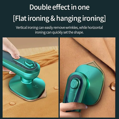 Mini Portable Iron Steamer for Clothes – Handheld Dry & Wet Iron with Titanium Panel | Travel-Friendly