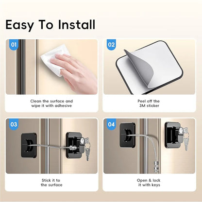 Adjustable Child Safety Lock for Cabinets, Drawers, Fridge & More