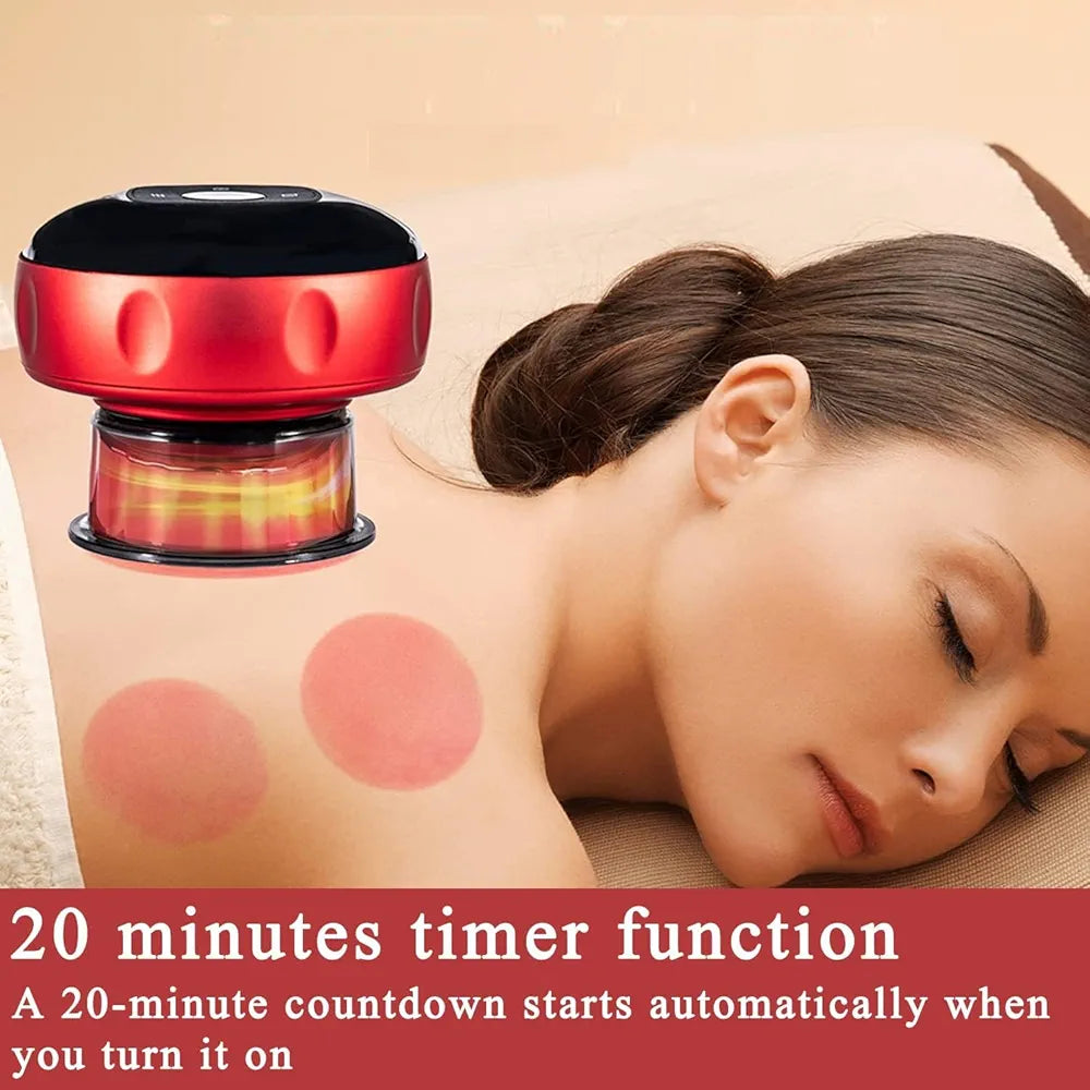 Electric Cupping Therapy Machine with 12-Level Suction & Heating Function
