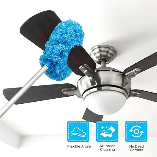 Washable Ceiling Fan Cleaner Duster – 140cm Long Handle, Reusable & Lightweight