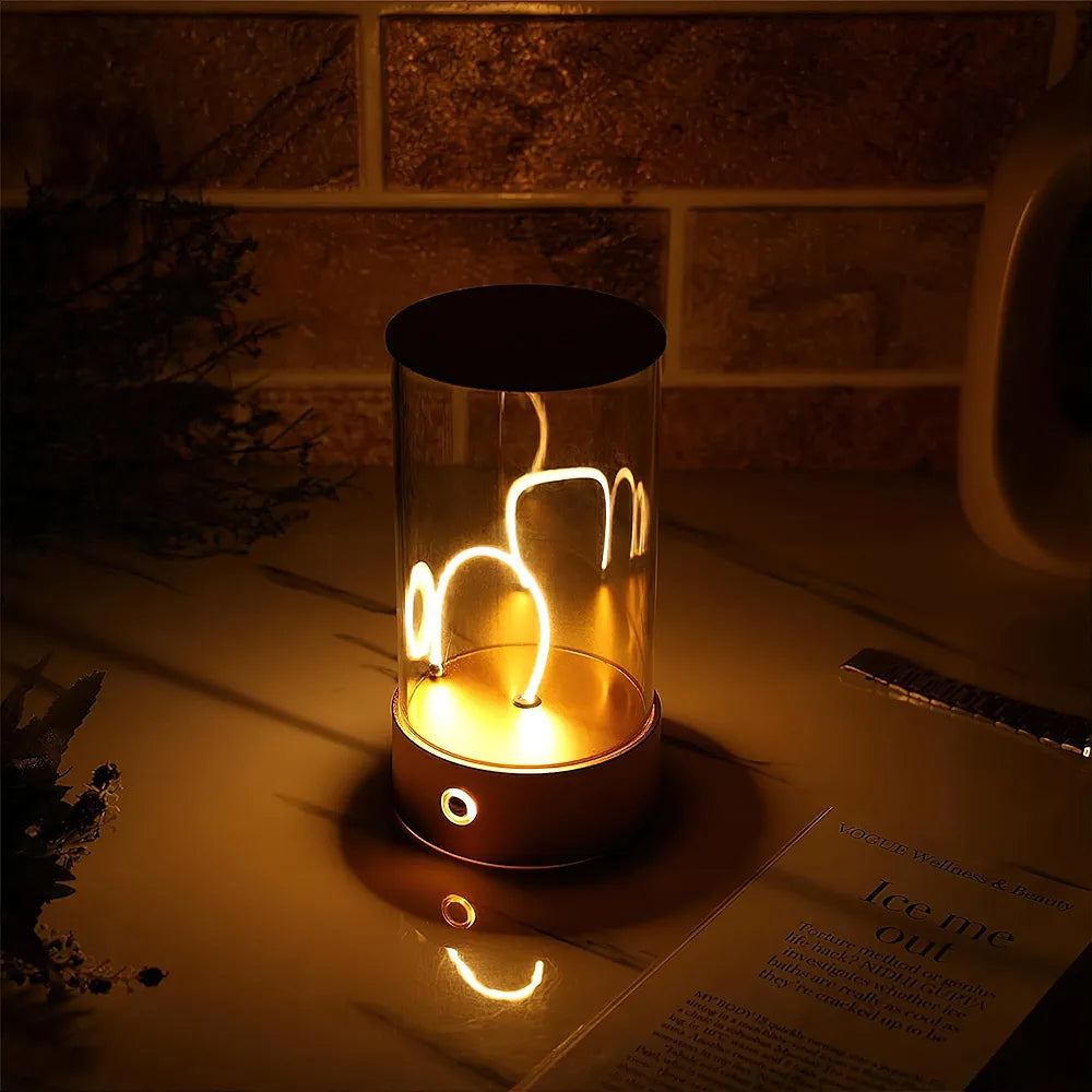 Floating Magnetic LED Table Lamp – Modern Strip Light with Touch Switch