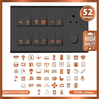 Golden Touch Switch Sticker – Organize with Elegance