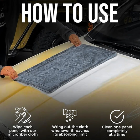 Thickened Ultrafine Fiber Car Cleaning Towel – High Absorbent & Scratch-Free